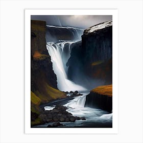 Thorufoss, Iceland Nat Viga Style (3) Art Print