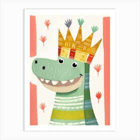 Little Iguana 2 Wearing A Crown Art Print