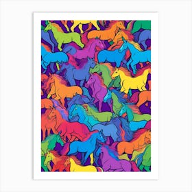 Rainbow Unicorns Art Print