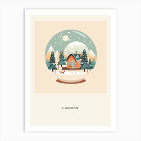 Lapland Finland 4 Snowglobe Poster Art Print