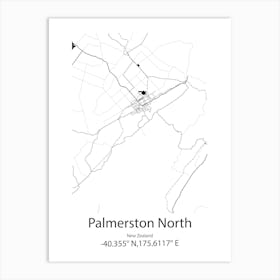 Palmerston,Australia Minimalist Map Art Print