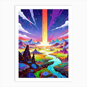 Landscape With A Rainbow Art Print