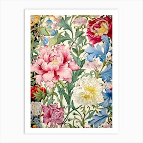 Floral Wallpaper 352 Art Print