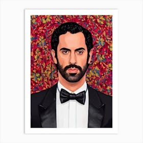 Sacha Baron Cohen Illustration Movies Art Print