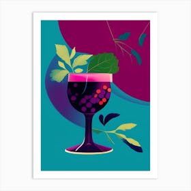 Bramble Pop Matisse Cocktail Poster Art Print