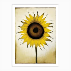 Sunflower Symbol 2, Abstract Painting Art Print
