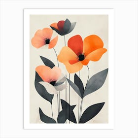 Orange Poppies 1 Art Print