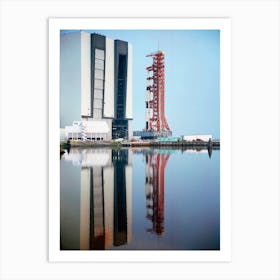 View Of Apollo 15 Space Vehicle Leaving Vab To Pad A, Launch Complex 39 Art Print