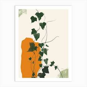 Ivy Plant Minimalist Illustration 2 Art Print