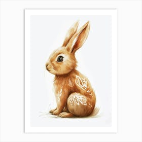 New Zealand Rabbit Kids Illustration 2 Art Print