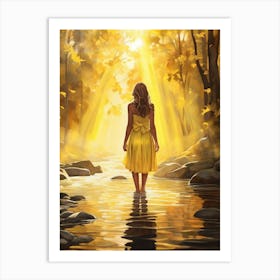 Girl In Yellow Art Print