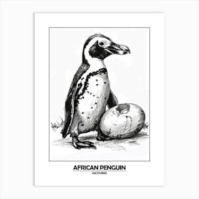 Penguin Hatching Poster 3 Art Print