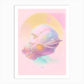 Spacecraft Gouache Space Art Print