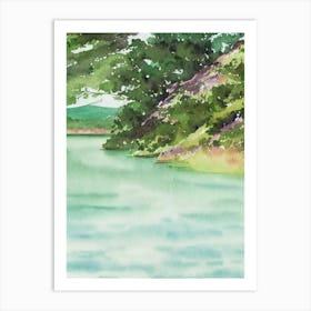 Canaima National Park Venezuela Water Colour Poster Art Print