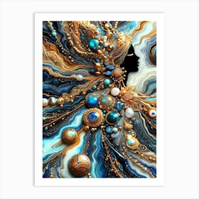 Abstract Float Color Visual 44 Art Print