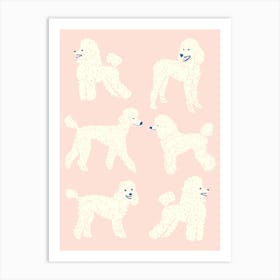 Happy Poodles Art Print