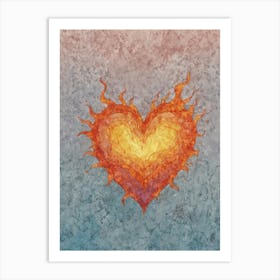Heart Of Fire 16 Art Print
