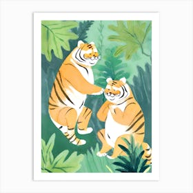 Cute Chubby Tigers 3 Art Print