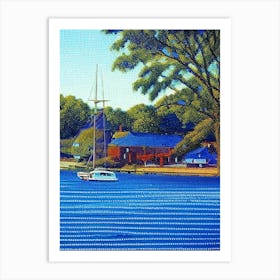 Chesapeake, City Us  Pointillism Art Print