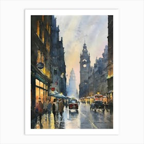 Edinburgh City Centre Art Print