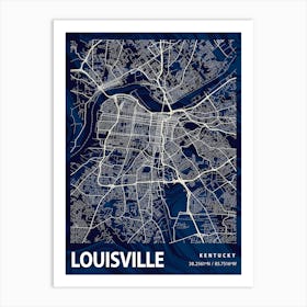 Louisville Crocus Marble Map Art Print