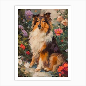 Shetland Sheepdog Acrylic Painting 3 Art Print