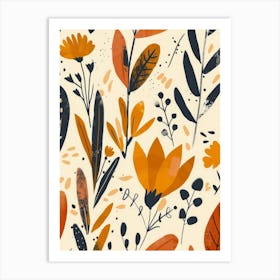 Abstract Floral Pattern 10 Art Print