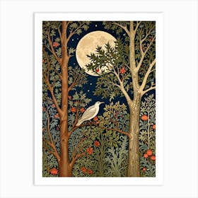 William Morris Moonlight In The Woods 89 Art Print