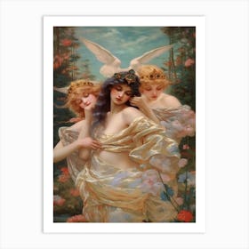 The Muses, Mythology Rococo Painting 2 Art Print