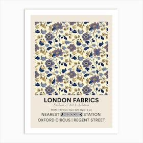 Poster Floral Morning London Fabrics Floral Pattern 2 Art Print