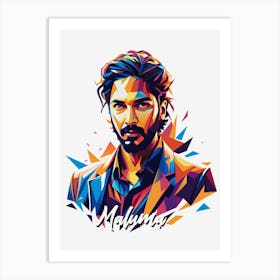 Maluma 01 Portrait Music Icon Style WPAP Pop Art Art Print