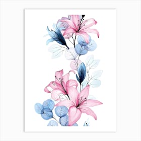 Pink Lilies Art Print