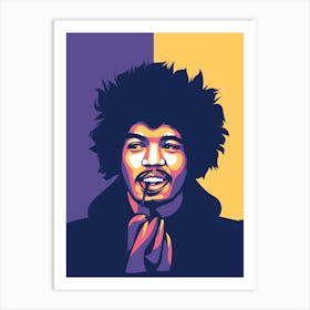 Jimi Hendrix Pop Art Art Print