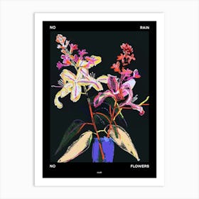 No Rain No Flowers Poster Lilac 4 Art Print