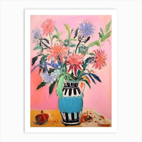 Flower Painting Fauvist Style Bee Balm 3 Art Print