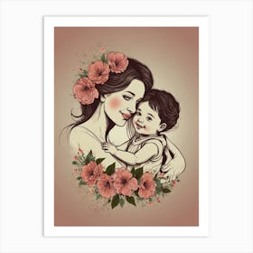 Mother And Child 1 Art Print