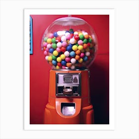 Bubble Gum Machine Retro Summer Photography 2 Art Print