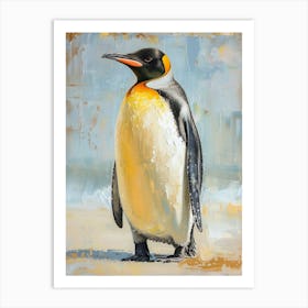 African Penguin King George Island Oil Painting 1 Art Print