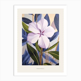 Flower Illustration Periwinkle 3 Poster Art Print