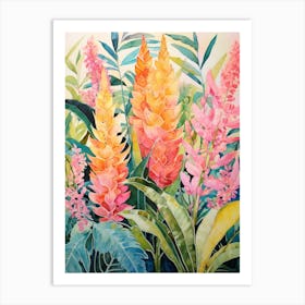Tropical Plant Painting Zz Plant 9 Art Print