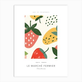 Strawberries Le Marche Fermier Poster 1 Art Print