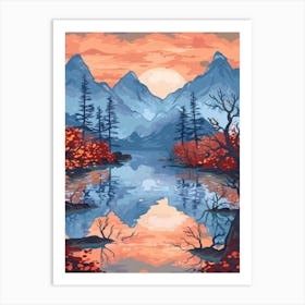 Autumn Landscape Painting 1 Art Print