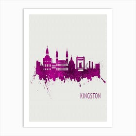 Kingston Upon Hull England City Purple Art Print