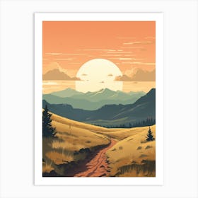 Pacific Northwest Trail Usa 4 Hiking Trail Landscape Art Print