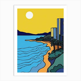 Minimal Design Style Of Gold Coast, Australia2 Art Print