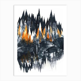 Fires On The Mountain Art Print