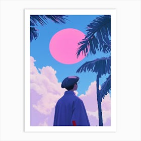 Man Looking At The Sky Art Print