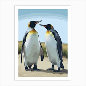 King Penguin Salisbury Plain Minimalist Illustration 1 Art Print