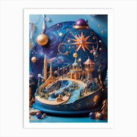 Christmas Village 1 Art Print