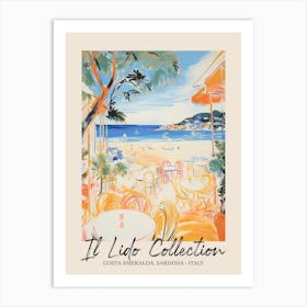 Costa Smeralda, Sardinia   Italy Il Lido Collection Beach Club Poster 8 Art Print